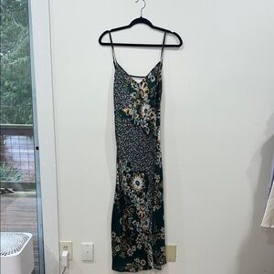 Floral Green Slip Dress